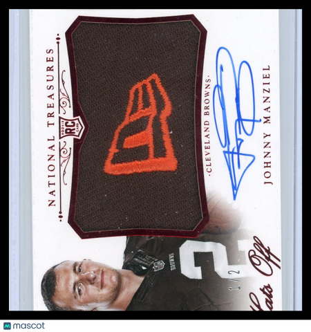 Johnny Manziel - 2014 Panini National Treasures Patch 1 / 2 RC