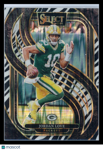 Jordan Love - 2025 Panini Select Prizm Zebra