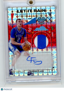 Cooper Flagg - 2025 Bowman Best 10/10 Red Geometric Patch Auto Let it Rain
