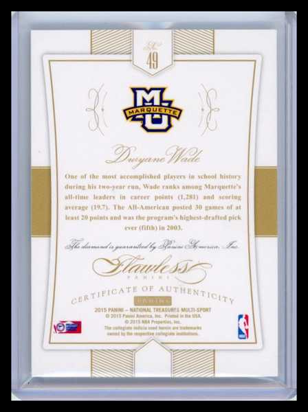 Dwyane Wade - 2015 Panini Flawless Diamond 03/20