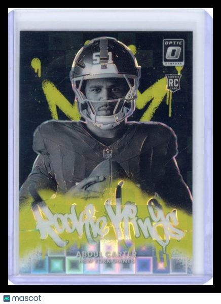 Abdul Carter - 2025 Panini Donruss Optic Rookie Kings Black Pandora /25