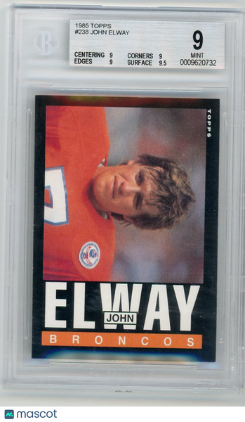 John Elway - 1985 Topps #238 BGS 9 MINT HOF