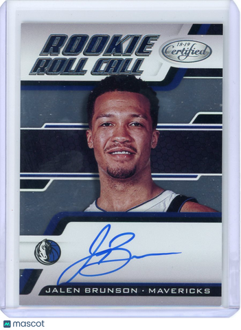 Jalen Brunson - 2018-19 Panini Certified Rookie Roll Call Auto RRC-JB