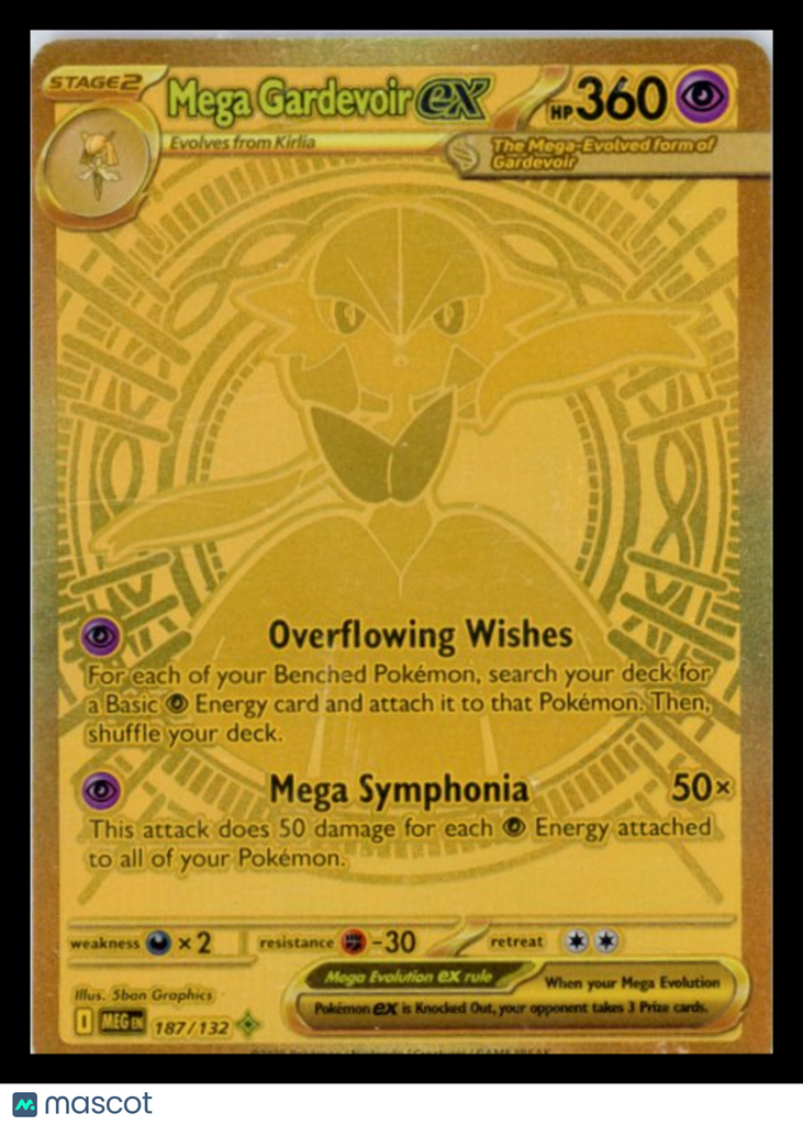 2025 Pokemon TCG Mega Gardevoir Secret Rare 187/132 Roadshow Cards 2025 Pokemon TCG Mega Gardevoir Secret Rare 187/132 Roadshow Cards