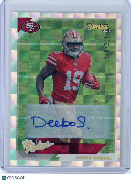 Deebo Samuel - 2019 Panini Donruss The Rookies Checkerboard Holo Auto 276/299