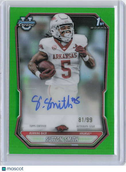Sutton Smith - 2026 Bowman Chrome Green Refractor Auto /99