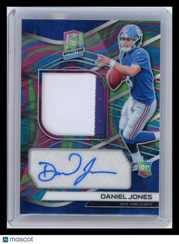 Daniel Jones - 2019 Panini Spectra Prizm Autograph Patch 1/4 RC