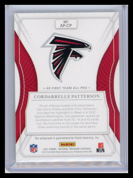 Cordarrelle Patterson - 2021 Panini National Treasures All-Pro Signatures 13/49