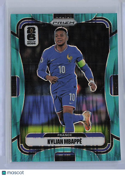 Kylian Mbappe - 2026 Prizm World Cup Teal Shock /255