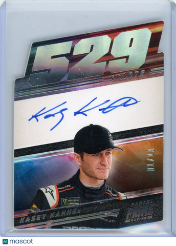 Kasey Kahne - 2023 Panini Prime Racing Prime Number Signatures Gold Auto 01/10