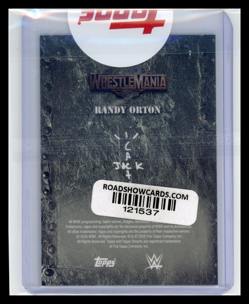 Randy Orton - 2025 Topps Chrome WrestleMania Black Refractor /10
