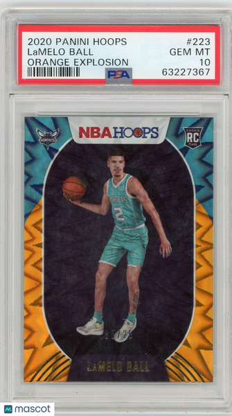 Lamelo Ball - 2020-21 Panini Hoops Rookie Orange Explosion PSA 10