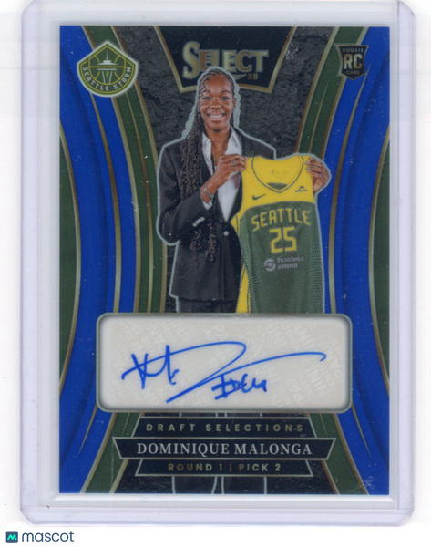 Dominique Malonga - 2025 Select WNBA Draft Selections Blue Auto /49