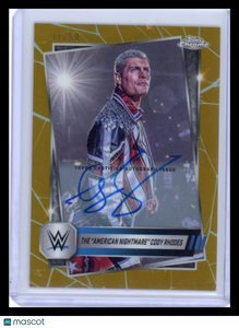 Cody Rhodes - 2025 Topps Chrome WWE Gold Refractor Auto /50