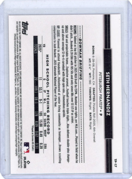 Seth Hernandez - 2026 Topps Chrome National Orange Refractor /25