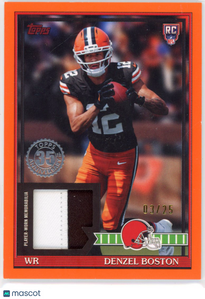 Denzel Boston - 2026 Topps Orange Rookie Patch /25