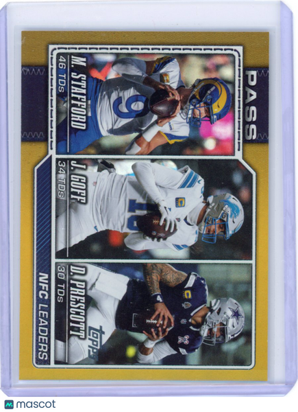 2026 Topps Prescott / Goff / Stafford Leaders Gold Foil /50