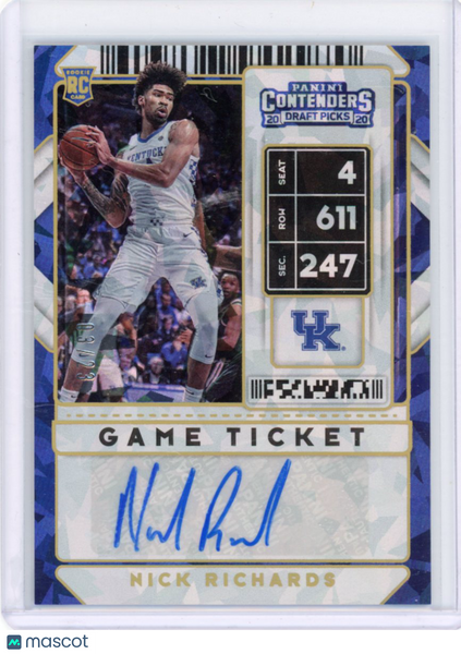 Nick Richards - 2020 Contenders Draft Cracked Ice /23