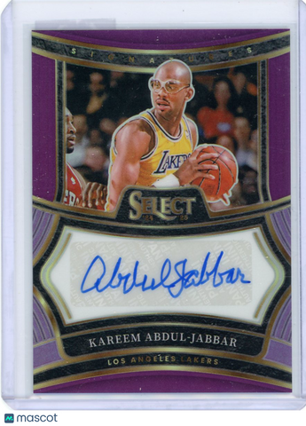 Kareem Abdul-Jabbar - 2024-25 Panini Select Prizm 2025 Autograph Purple 41/75