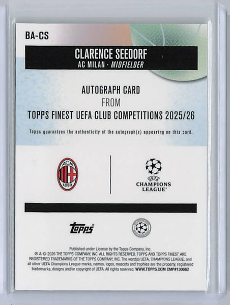 Clarence Seedorf - 2025-26 Finest Gold Wave Auto /50