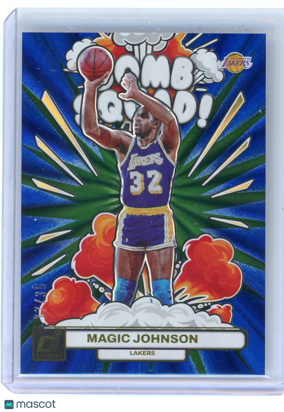 Magic Johnson - 2023-24 Panini Donruss Bomb Squad Blue Laser 17/35 #20
