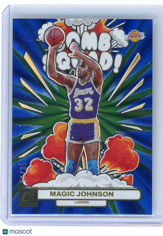 Magic Johnson - 2023-24 Panini Donruss Bomb Squad Blue Laser 17/35 #20