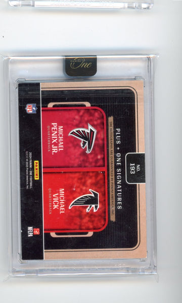 Michael Vick Michael Penix Jr. - 2024 Panini One Plus One Dual Auto 05/15