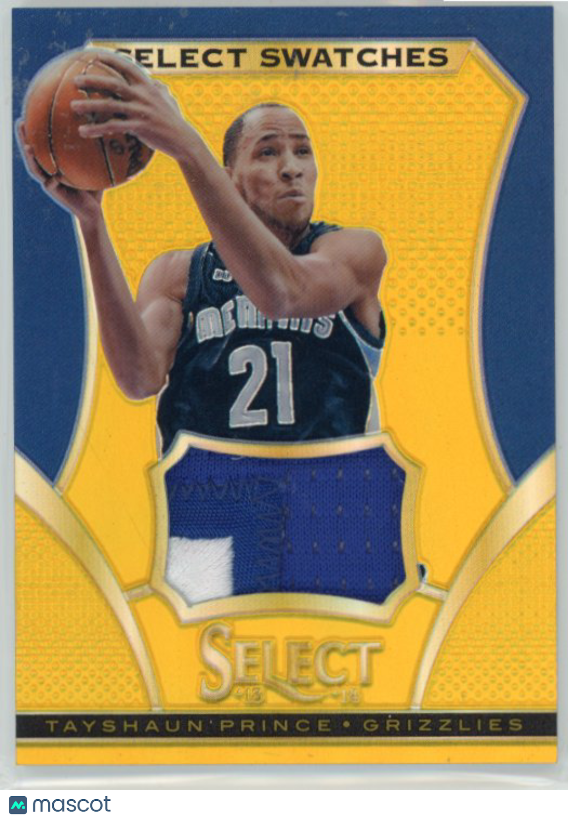 Tayshaun Prince - 2013-14 Panini Select Basketball 2014 08/10 Swatch Prime Gold