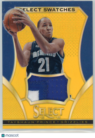 Tayshaun Prince - 2013-14 Panini Select Basketball 2014 08/10 Swatch Prime Gold