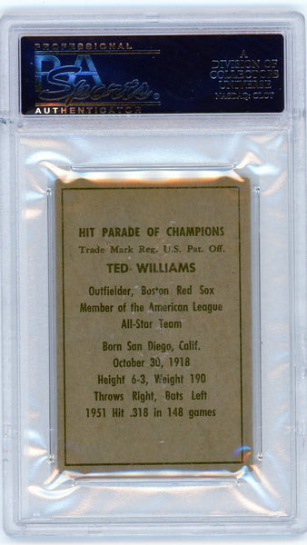 Ted Williams - 1952 Berk Ross PSA 5