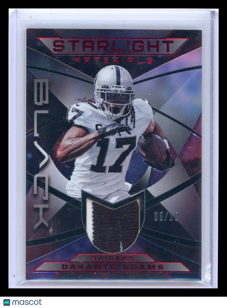 Davante Adams - 2024 Panini Black Starlight Materials 05/10 Memorabilia
