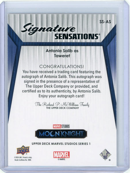 2022 Upper Deck Marvel Studios Moon Knight Signature Antonia Salib Auto #SS-AS