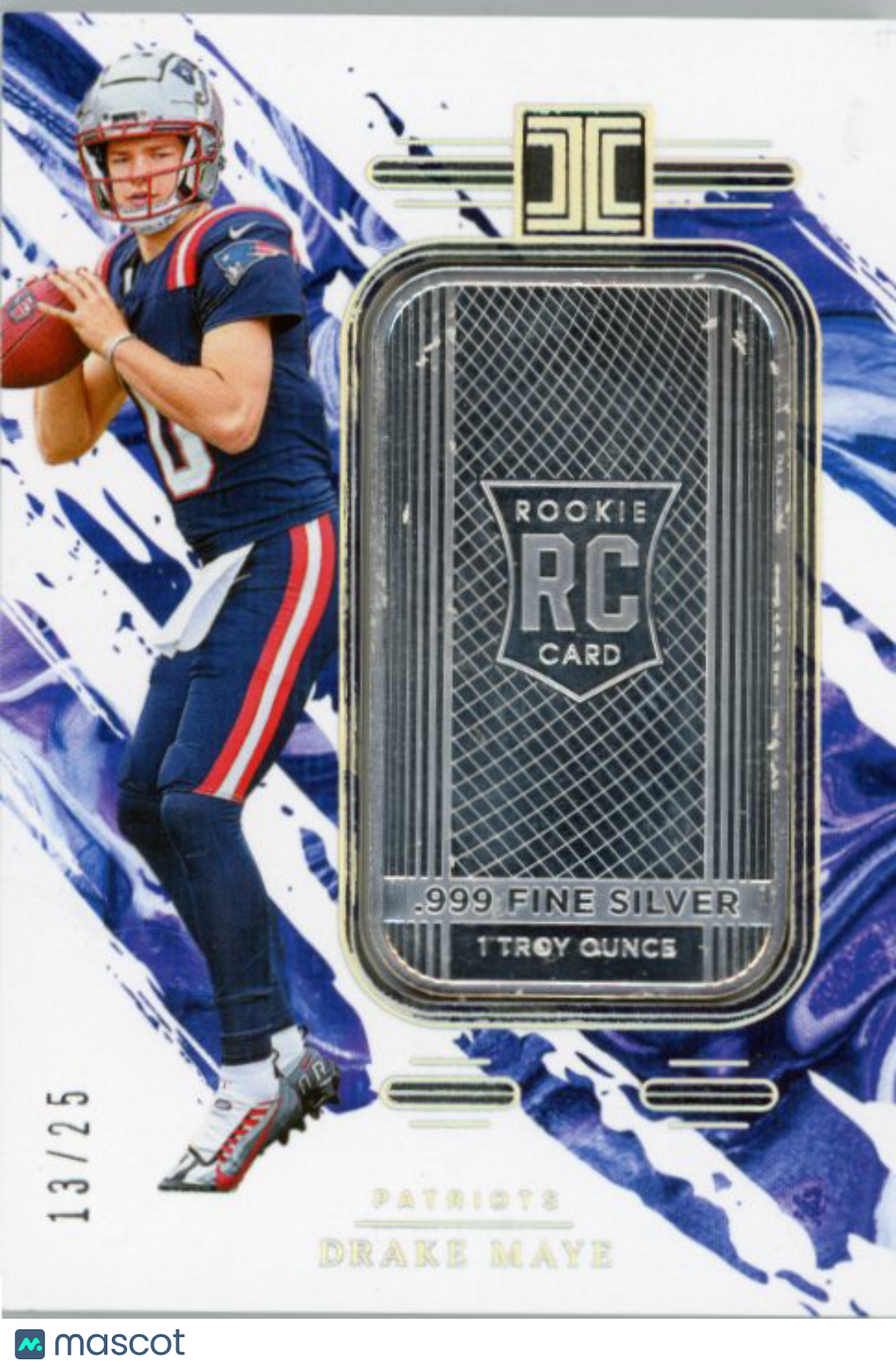 DRAKE MAYE - 2024 Football Impeccable Silver Bar Rookie 13/25