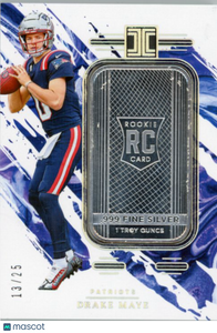 DRAKE MAYE - 2024 Football Impeccable Silver Bar Rookie 13/25