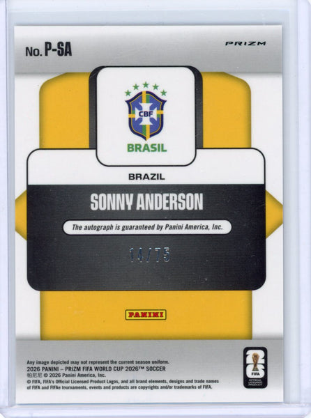 Sonny Anderson 2026 Prizm World Cup Silver Throwback /75