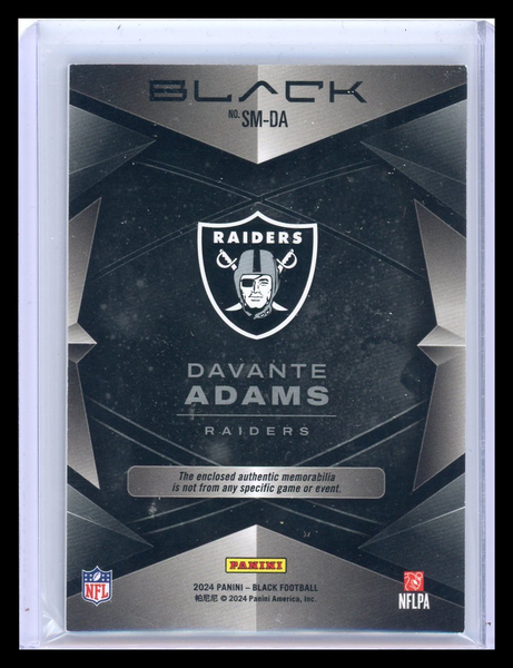 Davante Adams - 2024 Panini Black Starlight Materials 05/10 Memorabilia