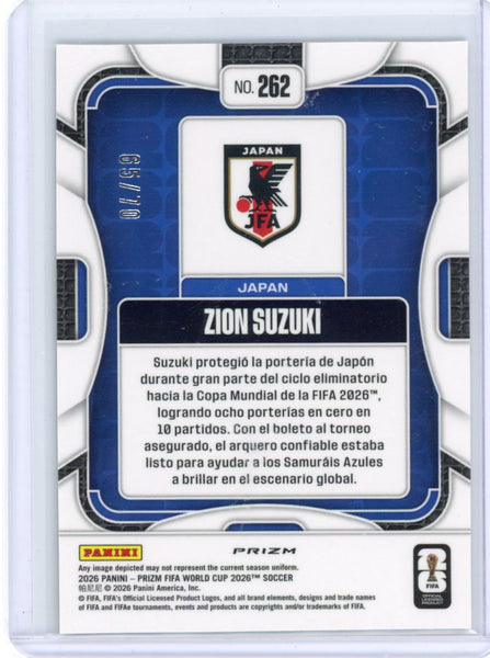 Zion Suzuki - 2026 Fifa World Cup Aguila Prizm /70