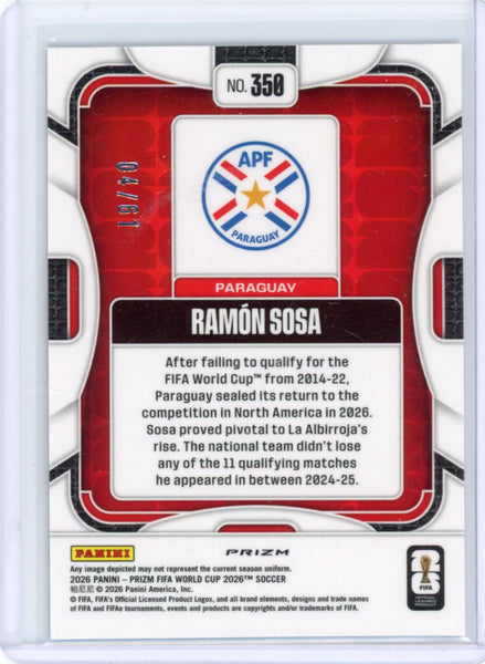 Ramon Sosa - 2026 Prizm World Cup Panini Logo /61 Rookie