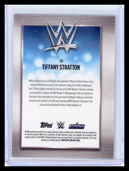 Tiffany Stratton - 2026 Topps Chrome WWE Pink Refractor 184/399