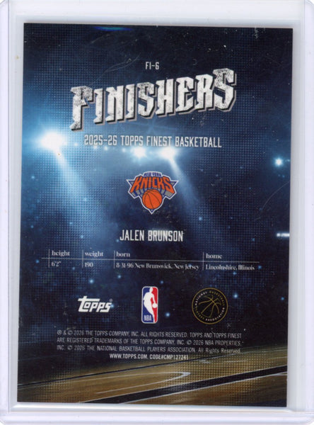 Jalen Brunson - 2025-26 Finest Finishers Red Geometric /10