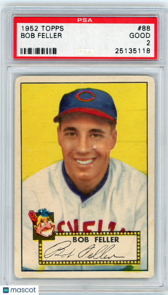 Bob Feller - 1952 Topps Baseball PSA 2 #88