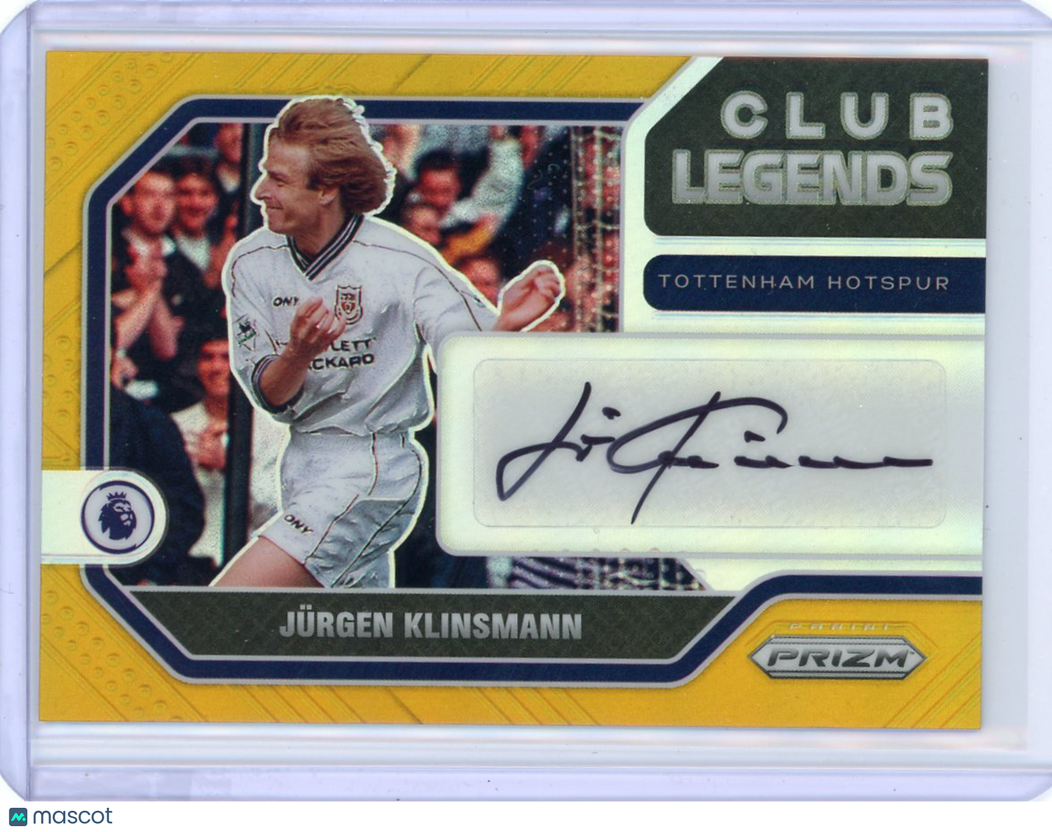 Jürgen Klinsmann - 2021-22 Panini Prizm EPL Premier Auto Legends 08/10 Gold