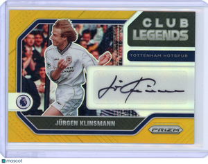Jürgen Klinsmann - 2021-22 Panini Prizm EPL Premier Auto Legends 08/10 Gold