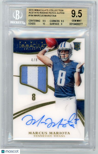 Marcus Mariota - 2015 Immaculate Acetate Rookie Patch Auto BGS 9.5 /8