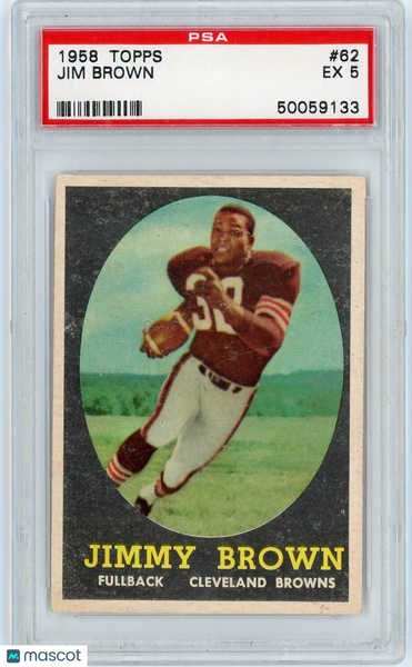 Jim Brown - 1958 Topps Rookie #62 PSA 5