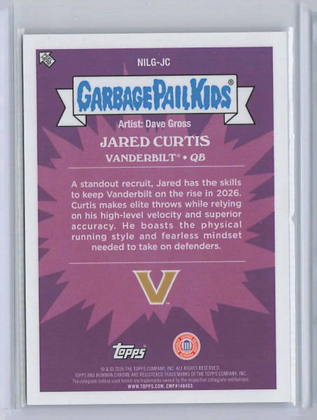 Jared Curtis - 2026 Bowman Chrome Garbage Pail Kids SP