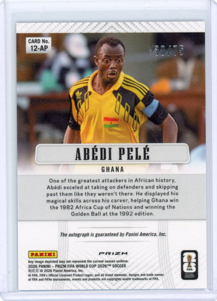 Abedi PEele - 2026 Prizm World Cup Silver Throwback Auto /75