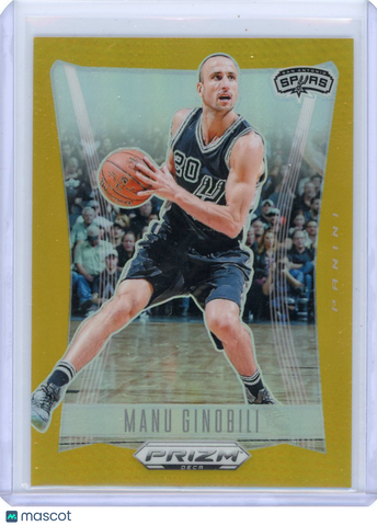 Manu Ginobili - 2023-24 Panini Prizm Deca 2024 Gold 04/10 #205 Spurs