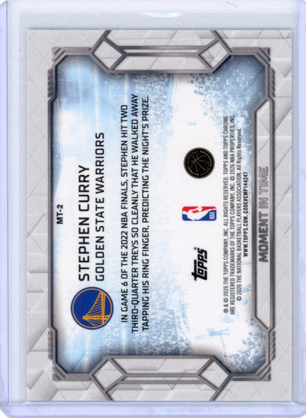 Stephen Curry - 2025 Topps Chrome Update Aqua Moments in Time /199