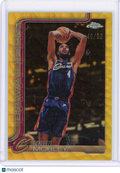 Evan Mobley - 2025-26 Topps Chrome Gold Wave Refractor /50